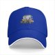 Black Baseball Cap with One Piece Straw Hat Pirates Ship Print