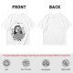 Olive green graphic t-shirt with bedridden cartoon girl and 'DAILY' text