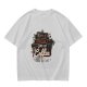 Olive green t-shirt with coffee themed 'Today is a multiple cups of Coffee' print