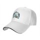 Black Baseball Cap With White Wolf And Moon Graphic Design