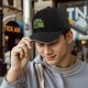 Black Baseball Cap with Maleficent Halloween Themed Print
