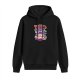 Black hoodie with Totoro themed cereal graphic print