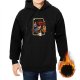 Black hoodie with retro 'Let's Summon Demons' graphic print