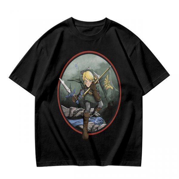 Olive Green T-Shirt With Legendary Hero Art Print