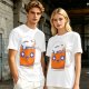 Olive T-Shirt With Cute Kawaii Beer Mug Graphic