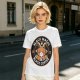 Olive t-shirt with black magic black coffee goat graphic print
