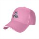 Black baseball cap with glitch-style Maleficent graphic print