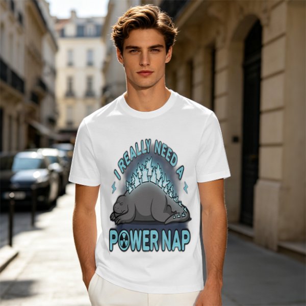 I Really Need A Power Nap Godzilla Sleeping T-Shirt