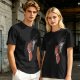 Oversized Olive T-Shirt With Mechanical Hand Holding Gun Graphic