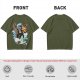 Olive T-Shirt With Elemental Bender Artwork Print
