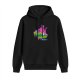 Black Hoodie with Neon Ghostface Fresh Killer Graffiti Art
