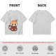 Olive T-Shirt With Cute Shy Red Panda Graphic Print
