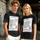 Christmas t-shirt with Santa's tariff excuse note print