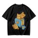 Olive T-Shirt With Cute Cat Toast Toaster Breakfast Art