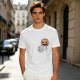 Olive Green T-Shirt with Halloween Jack-o'-Lantern and Skull Print