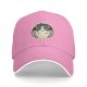 Black baseball cap with 'I DON'T CARE' and relaxed cat graphic