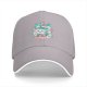 Black Baseball Cap with Cute Cartoon Juice Box Character Print