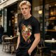 Olive T-Shirt With Heart Shaped Sushi Food Art Print