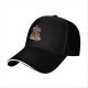 Black Baseball Cap with Fantasy Warrior and Companion Art Print