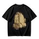 Olive Green T-Shirt With Cartoon Droopy Pug Graphic Print