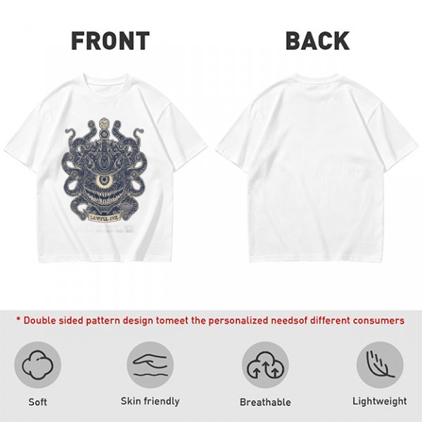 Olive Green Beholder Lawful Evil Graphic T-Shirt
