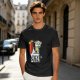 Olive T-Shirt with Surfer Pizza Character and Argyle Pizza Print