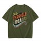 Olive T-Shirt With That's a Terrible Idea! Retro Graphic Print