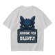 Olive t-shirt featuring Toothless the dragon judging you silently
