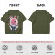 Olive T-Shirt with Princess Mononoke Mask and Kodama Print