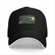 Black Baseball Cap with Night Diner Scene Art Print
