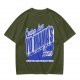 Olive t-shirt with funny yo mama's house greeting print