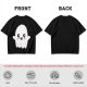 Olive T-shirt with Cute Kawaii Ghost Graphic Print