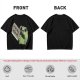Olive t-shirt with cute frog holding knife and 'Don't mess with me' text