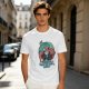 Olive t-shirt with modern mermaid graphic and 'I wanna be where the people aren't' text