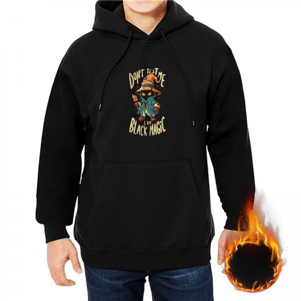 Black Magic Wizard Graphic Hoodie for Fantasy Fans