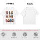 Olive T-Shirt With Cute Anime Cat Character Print