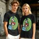 Olive T-Shirt Featuring Scrooge McDuck with Money Bags and Coins