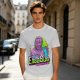 Olive Graphic T-Shirt With ElisaSue Artwork And Slogan
