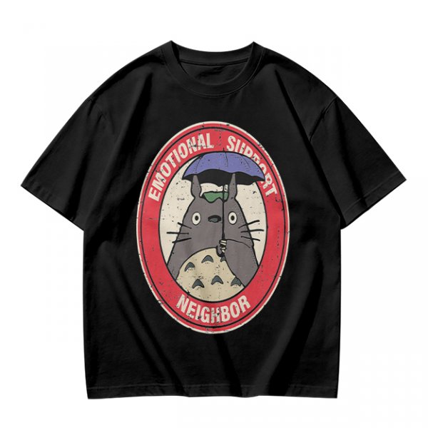 Olive T-Shirt with Emotional Support Neighbor Totoro Graphic