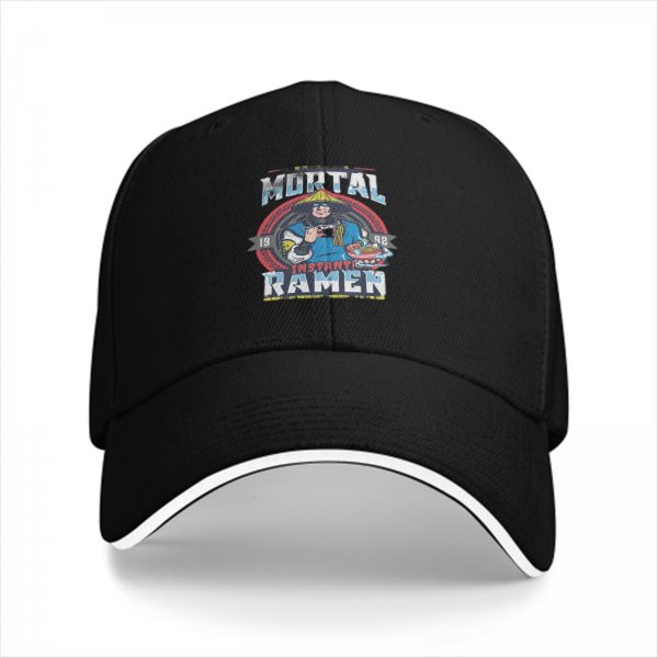 Mortal Instant Ramen Graphic Black Baseball Cap