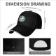 Black baseball cap with I Love Cats & Coffee graphic print