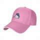 Black Baseball Cap With Blue Totoro Inspired Graphic Print