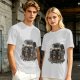 Olive T-Shirt With Skeletons Holding A Beer Pitcher Graphic