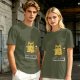 Olive Graphic T-Shirt With Sarcasm Cat Print