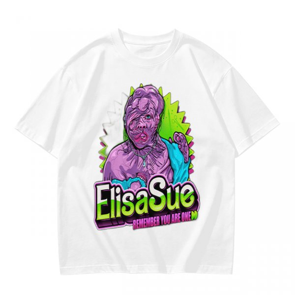 Olive Graphic T-Shirt With ElisaSue Artwork And Slogan