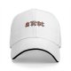 Black baseball cap with stylized ATGC graphic print