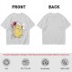 Oversized Olive T-Shirt with Saitama 'OK' Anime Graphic Print