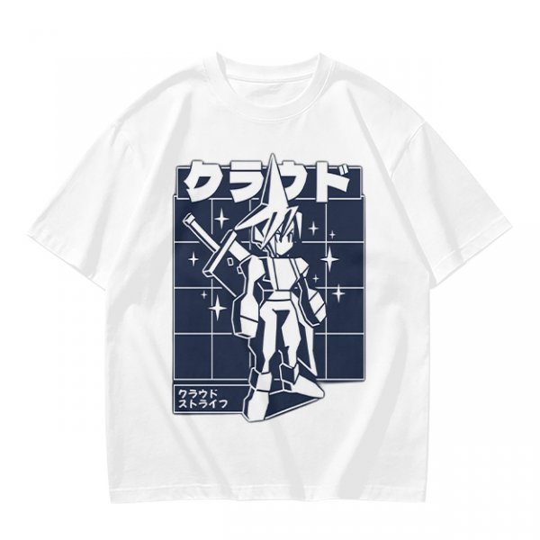 Olive t-shirt with stylized anime warrior graphic and Japanese text