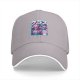 Black baseball cap with cute anime-style graphic print