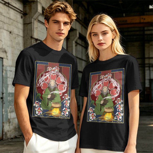 Olive Green T-Shirt Featuring Iroh from Avatar: The Last Airbender